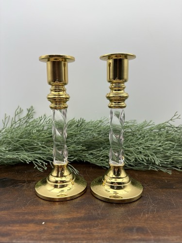 Vintage brass lucite - brass,