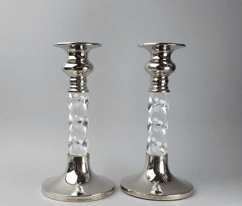 Pair chrome candlesticks - chrome,